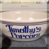 K51. Timothy's popcorn bowl. - $ 
